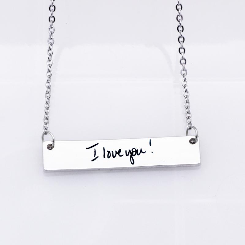 

Pendant Necklaces Stainless Steel Lettering For Lovers I Love You Long Necklace Men And Women
