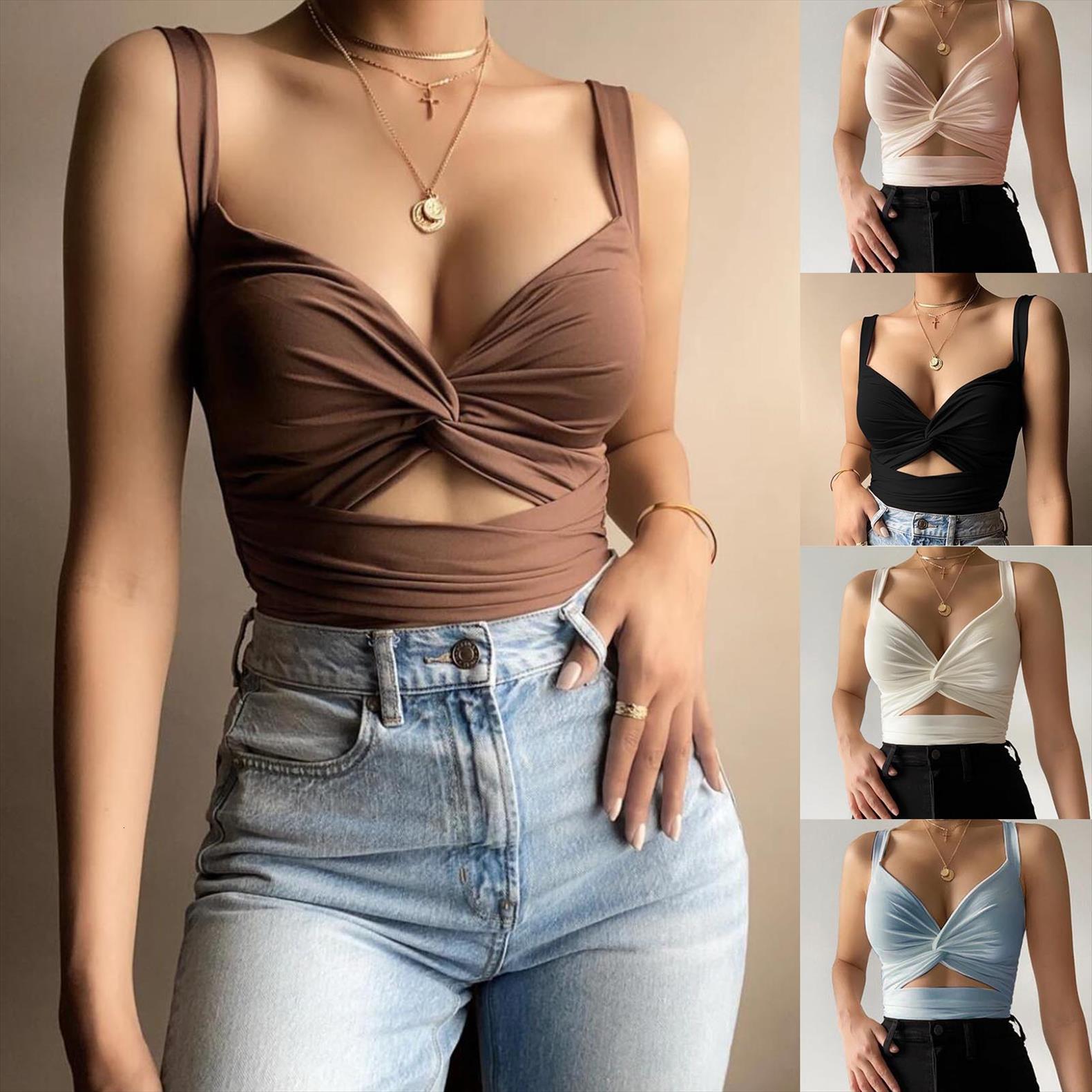 

corset y2k traf fashion womens camis v neck mujer knotted cutout strappy tie backlesst clothes aummer for women, White