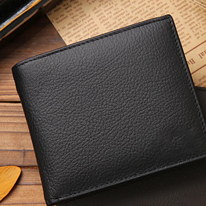 

leather mens wallet premium product real cowhide wallets for man short black walet portefeuille homme purses, Red;black