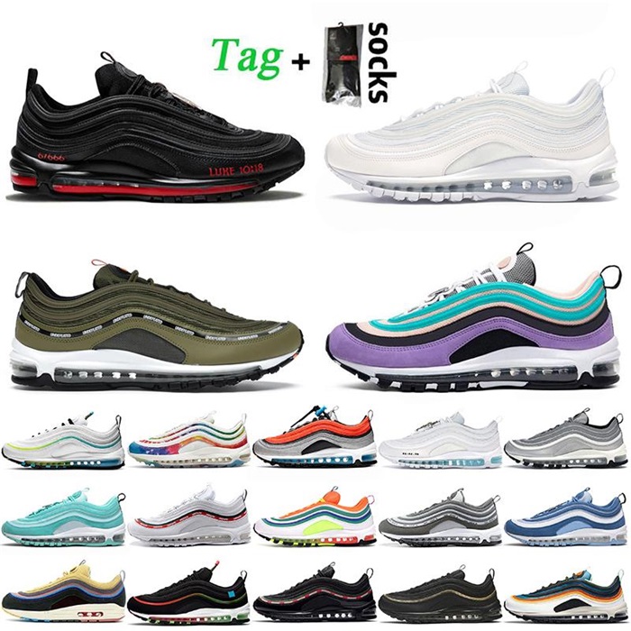 

2021 Top Quality MSCHF Lil Nas Satan 97 Running Shoes Triple White 97s Trainers NDFTD Green Undefeatede Worldwide Black Metallic Gold Sports Sneakers 36-45, Box