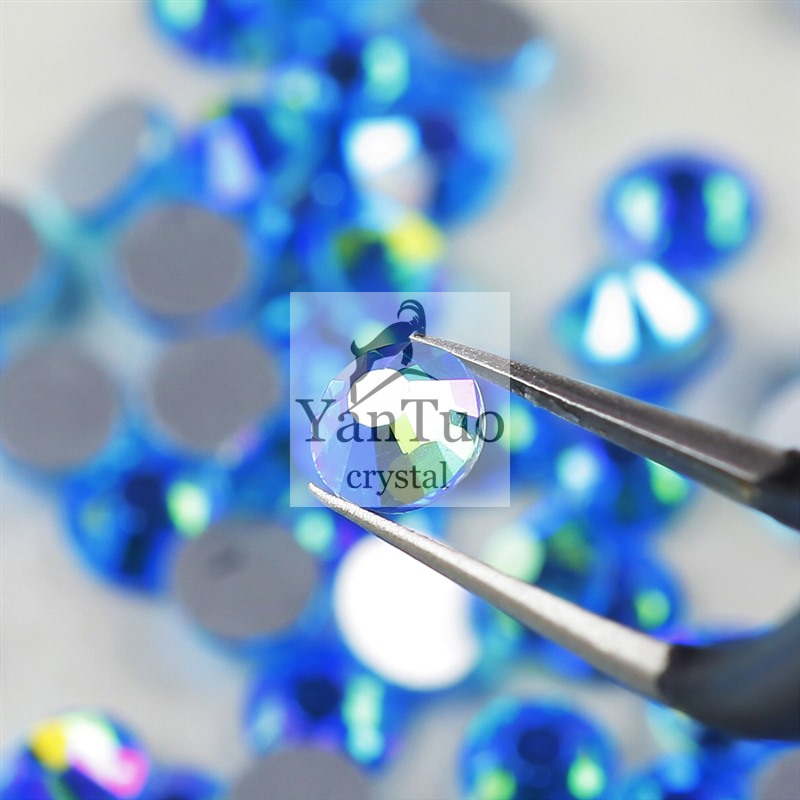 

yanyuo blue sea aquamarine AB strass rhinestones ss20 non hot fix bling nail art rhinestones for Nail art