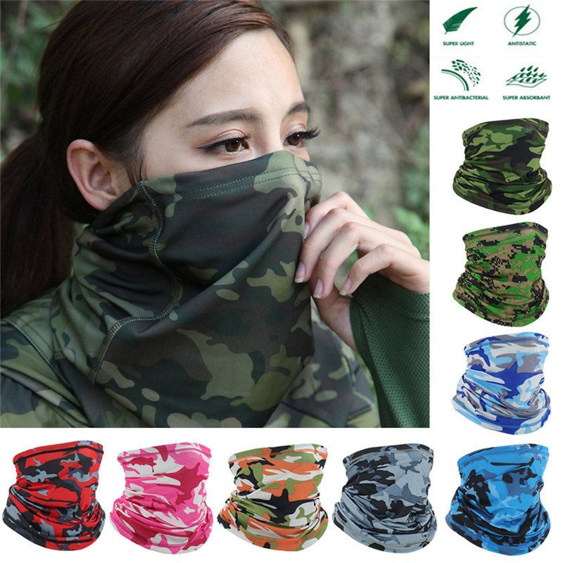 

Magic Headband Camouflage Tactical Neck Warmer Tube Face Cover Bandana Head Military Bicycle Scarf Wristband Pirate Rag BB