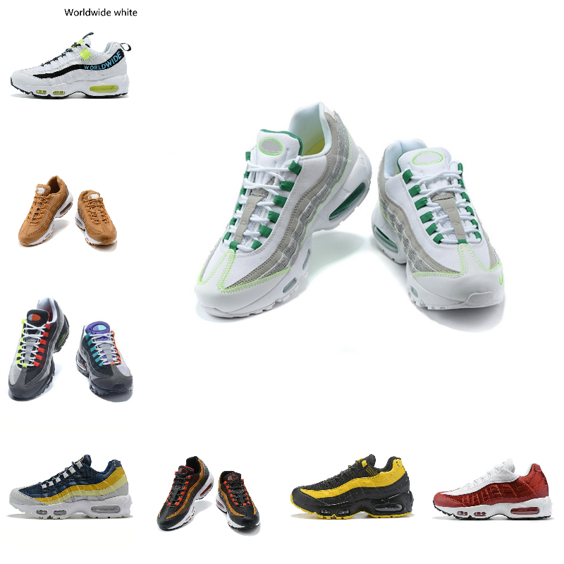 

Top Quality 95 Running Shoes Yin Yang OG Airs Solar Triple Black Worldwide Seahawks Particle Grey Neon 95s Laser Fuchsia Red Men Women Sport