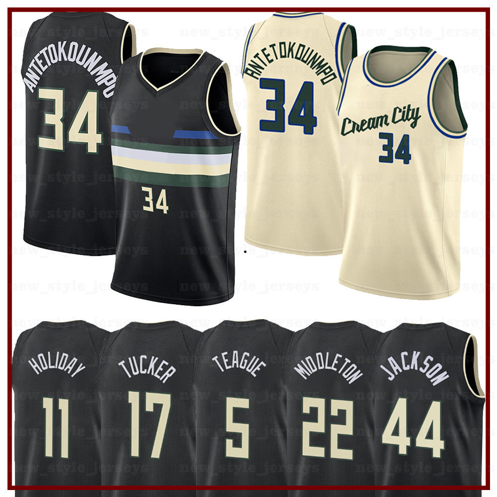 

MilwaukeeBucksMen Khris 22 Middleton Basketball Jerseys Jrue 21 Holiday Jeff Donte Teague DiVincenzo Brook Tucker Lopez Bobby Pat Portis Connaughton, Men