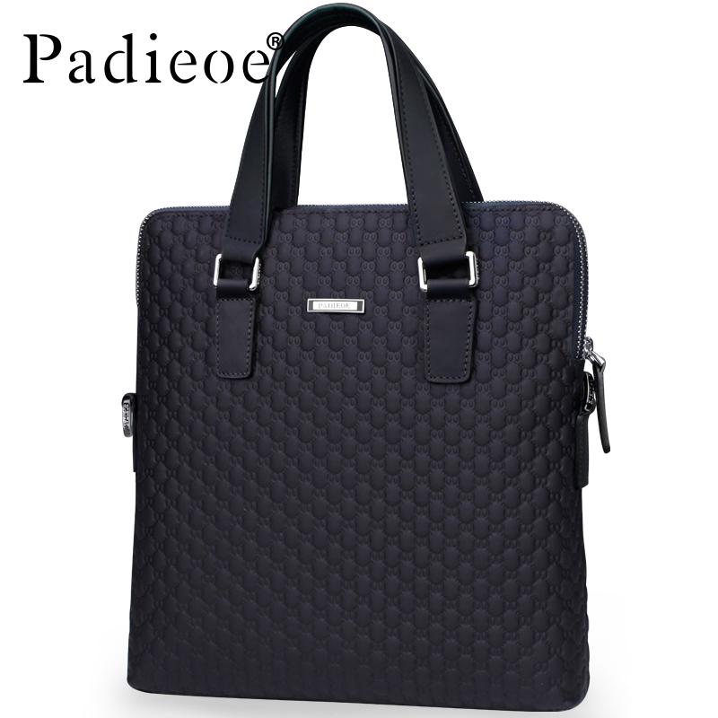 

Padieoe men briefcase a4 bag messenger handbag purses jobs genuine leather Q0112, Blue
