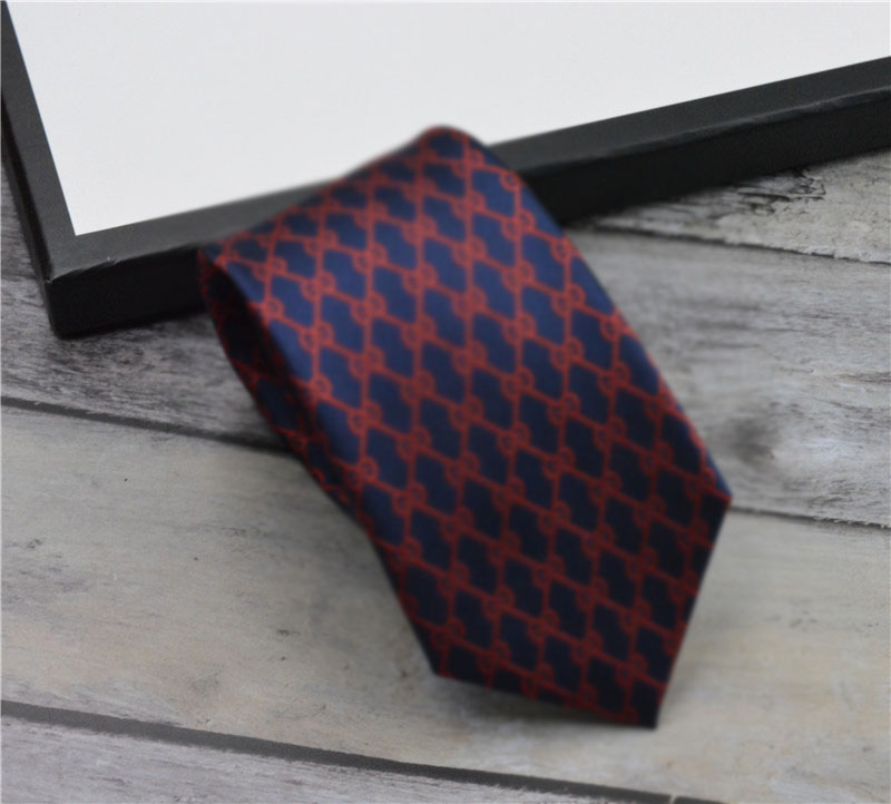 

High quality brand Designer tie 100% silk tie with packing box classic ties brand men's casual narrow tieith for gift