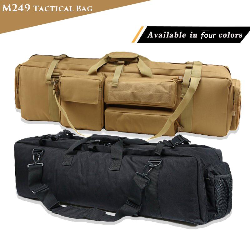 

Stuff Sacks Tactical Gun Case Hunting Bag M249 Military Rifle For Outdoor Paintball Carry Heavy Duty Oxford, Black