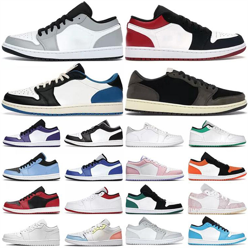 

2021 UNC Men Jumpman low 1 1s Basketball Shoes light smoke grey University blue black metallic silver panda lucky green Arctic punch women Sneakers, As photo 17