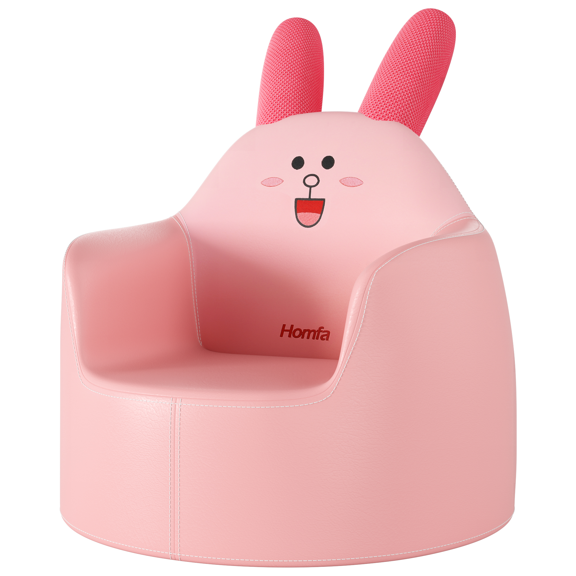 

Kids Sofa Toddler Chair Cute Cartoon Baby Sitting Armchair Pink Rabbit for Nursery Playroom