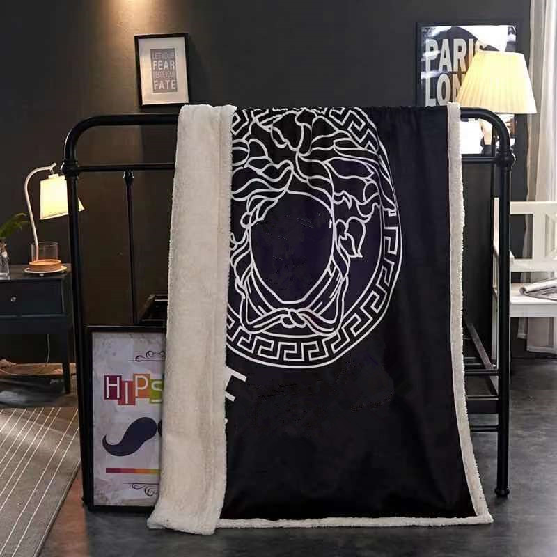 luxury design thick Blankets home classic high quality fashion blanket letter pattern winter