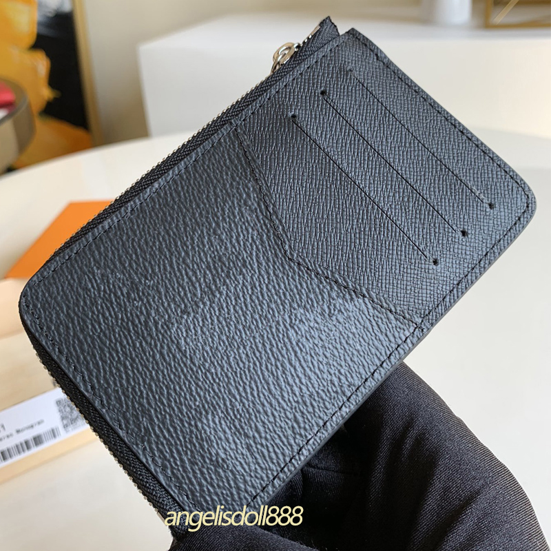 

New Arrivals top quality2021 NEW Designer Luxury Brand Credit Card Holder Wallet Coin Purse Keychain Classic Brown Flower Letter, Red;black