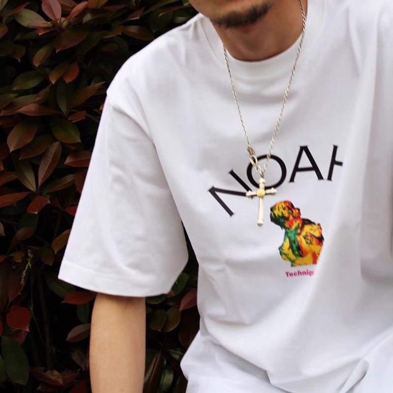 

Noah new order core tee 562C, White;black