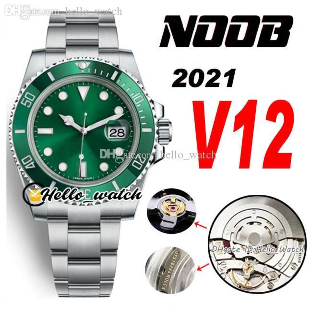 

Top 2021 N 40mm V12 116610 SA3135 Automatic Mens Watch Green Ceramics Bezel And Dial 904L Steel Bracelet Ultimate Super Edition (Correct, Original box (no watch)