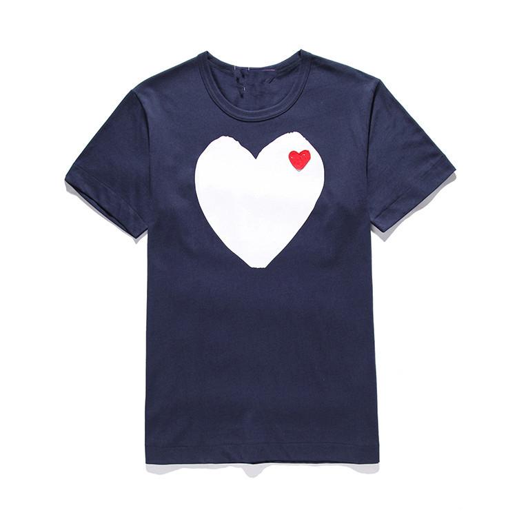 

Top quality commes des garcons Mens designer t shirts cotton Printed Heart casual sport tee men women T-Shirt For summer Men's Clothing, White;black