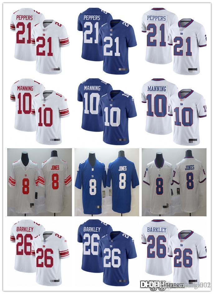 

Mens Womens Youth New York Giants 10 Eli Manning White 26 Saquon Barkley Blue 21 Jabrill Peppers Football Jersey 8 Daniel Jones, Black;red