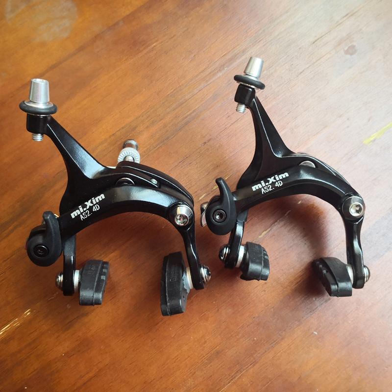 

Bike Brakes AS2.4D-C Road Alloy Brake Caliper Set 47-57mm Reach Front Rear Bicycle Cycling