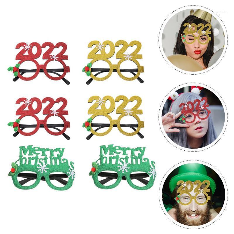 

Party Decoration 6Pcs Decorative Glasses Year Eyeglasses Practical Po Prop