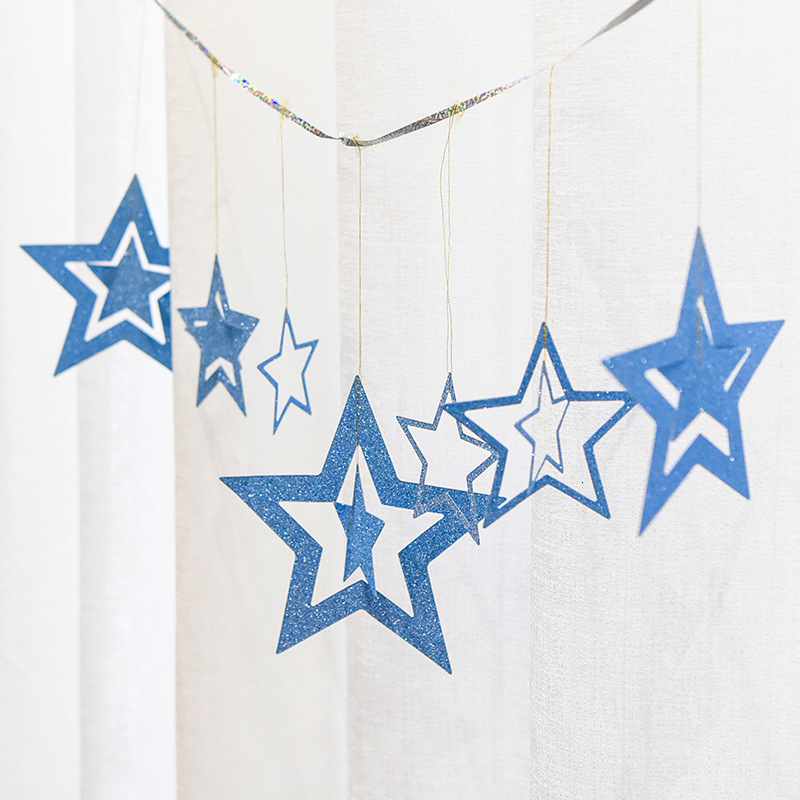 

may day dragon boat ftival five pointed star party pendant decoration window decoration kindergarten drs up