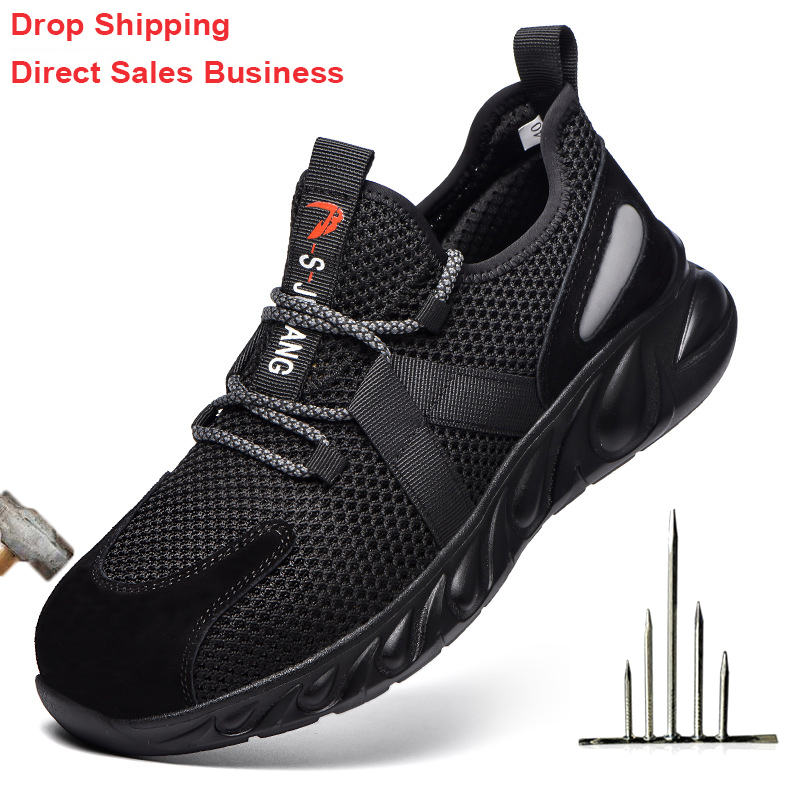 

Work Safety Shoes Men Women Indestructible Steel Boots Lightweight Composite Toe Breathable Work Shoes Men Large Size 36-48