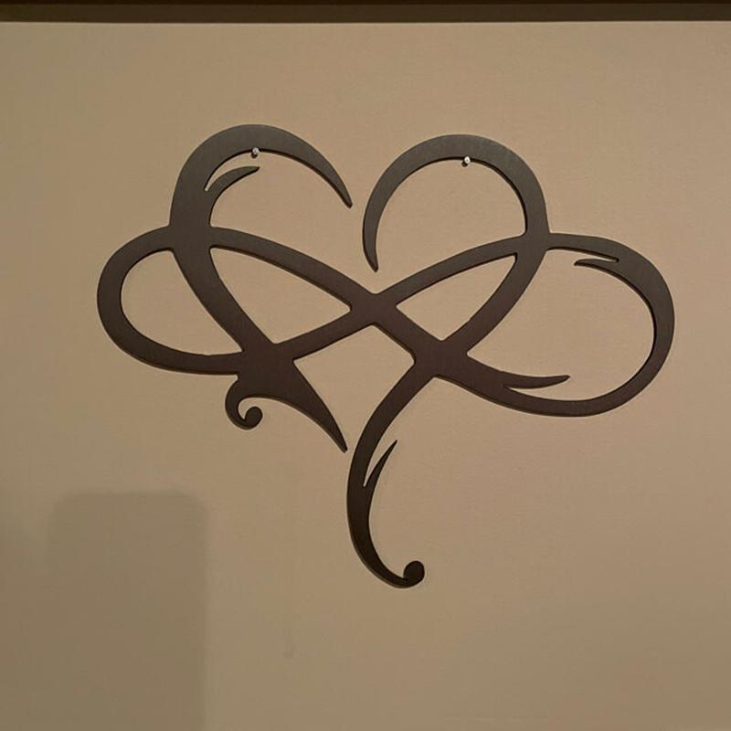

Decorative Objects & Figurines Infinity Heart Steel Wall Decor Metal Art Love Sign For Home Wedding SASI
