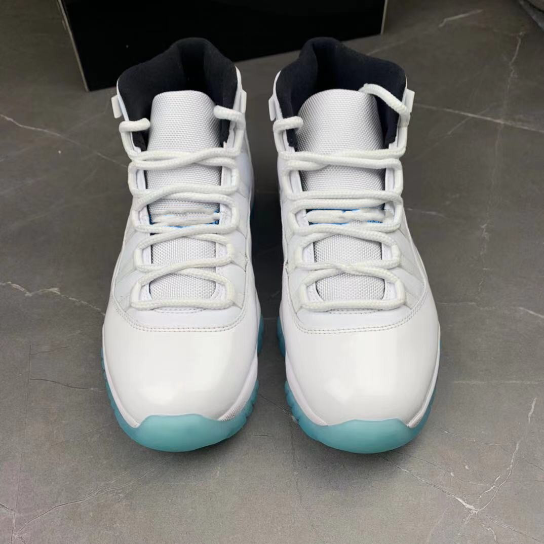 

2021jumpman 11 high legend blue basketball shoes white-blue real carbon fiber 11s trainer sports stylist fashion sneakers come with box7-13