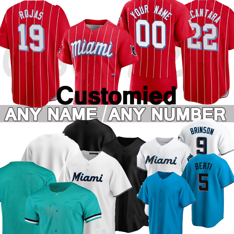 

2 Jazz Chisholm Jr. Marlins jersey 2021 City Connect Miami Miguel Rojas Lewis Brinson Corey Dickerson Jesus Aguilar Brian Anderson Jon Berti, Blue;black