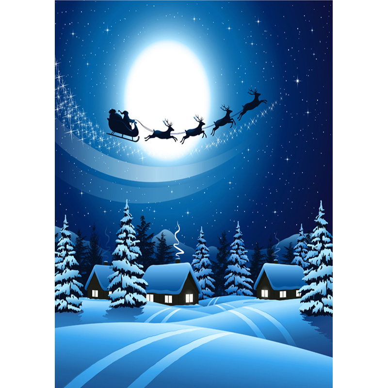 

60x90cm Vinyl Custom Christmas Theme Photography Material Children Portrait Backdrops For Photo Studio Props 1911 CXZM-93