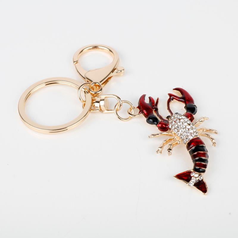 

Keychains Fashion Scorpion Cute Pendant Crystal Charm Keyring Keychain Party Wedding Birthday Creative Gift For Women Purse Car Key