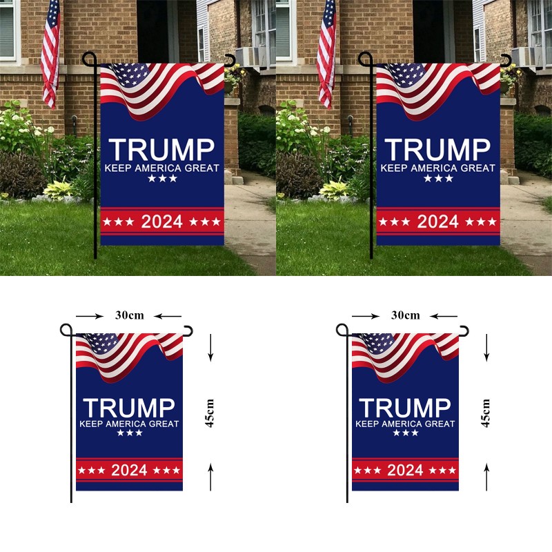 

Election Banner Flags 2024 Trump Garden Campaign For Flag President US Banners Keep America Great 45*30cm 3 49cd Q2