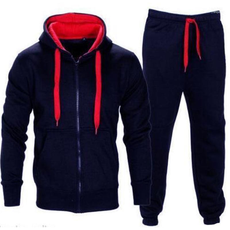 

Men's Tracksuits YJSFG HOUSE 2Pcs Men Sets Casual Tracksuit Sportswear Suits Jogging Hoodies Coat Jacket Pants Outwear Zipper Coats Drawstri, Gray