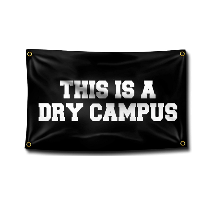 

This is A Dry Campus 3x5ft Flags 100D Polyester Banners Indoor Outdoor Vivid Color High Quality With Two Brass Grommets