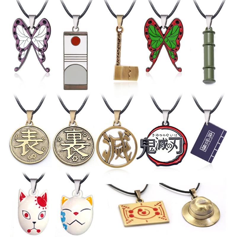 

Pendant Necklaces Demon Slayer Kimetsu No Yaiba Necklace Kamado Tanjirou Nezuko Rope Chain Choker Charm Gifts Jewelry