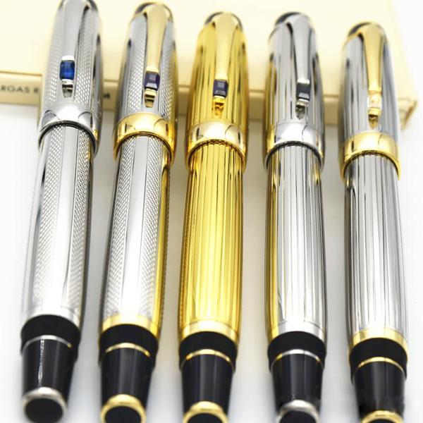 

M Limited Edition roller ball pen with series number White Ceramic ballpoint pens random gem stone, Blue;orange