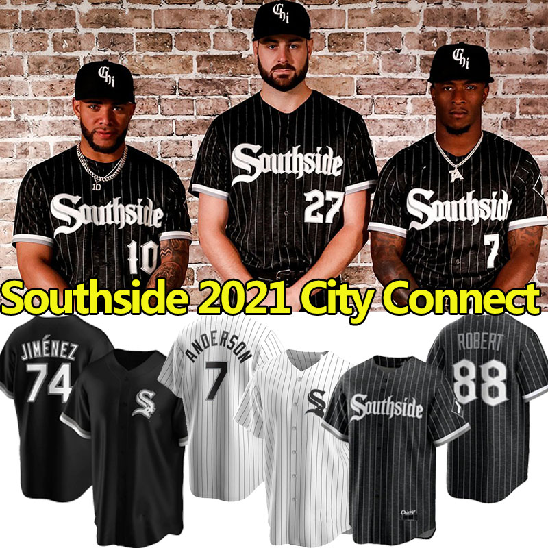

Chicago 2021 City Connect Tim Anderson Baseball Jerseys Yoan Moncada Luis Robert Eloy Jiménez Yermin Mercedes Jose Abreu Andrew Vaughn Michael Kopech Leury Garcia, Cool base 2019
