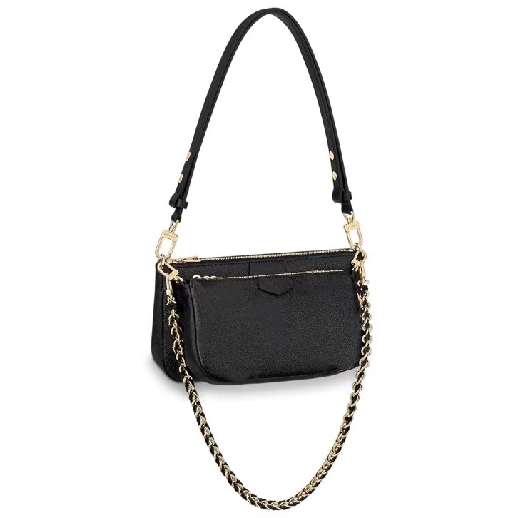 

Wholesale 2 in 1 Fashion Bag Cross Body Multi Pochette Accessoires Bicolor Genuine Leather with 4 Colors WOMEN Zipper Handbags M45777, Silk