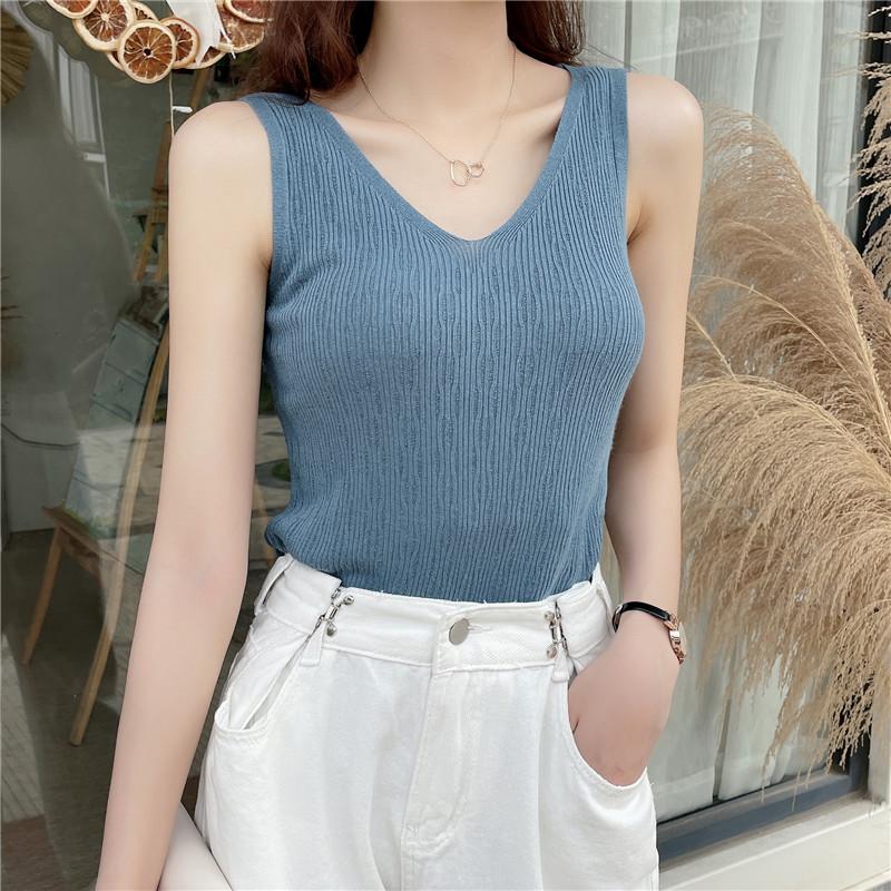 

Women's Tanks & Camis AOSSVIAO 2022 Summer Y2k Retro Top Knitted Corset Women Sleeveless Tank Fashion Streetwear Sweats, White