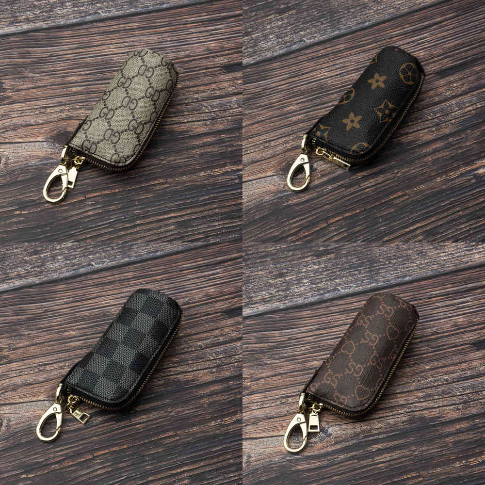 

Luxury Letters Printed Mini Key Bags Children's Boys Fashion Zipper Coin Case Cute Car Keys Handbag Outdoor Portable Pouch Change Purse Wallets G68HD59, Chessboard - black
