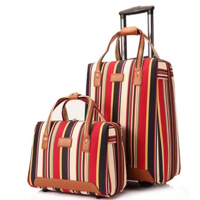 

Women cabin suitcase trolley with wheels carry on Luggage Rolling Wheeled travel Boarding Bag LJ201114