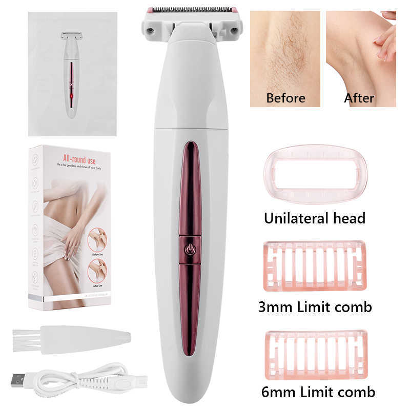 Electric Razor Female Shaver Machine Women Hair Trimmer With USB Charging Wet Dry Shave For Legs Bikini Body Waterproof S0826-image-723409964