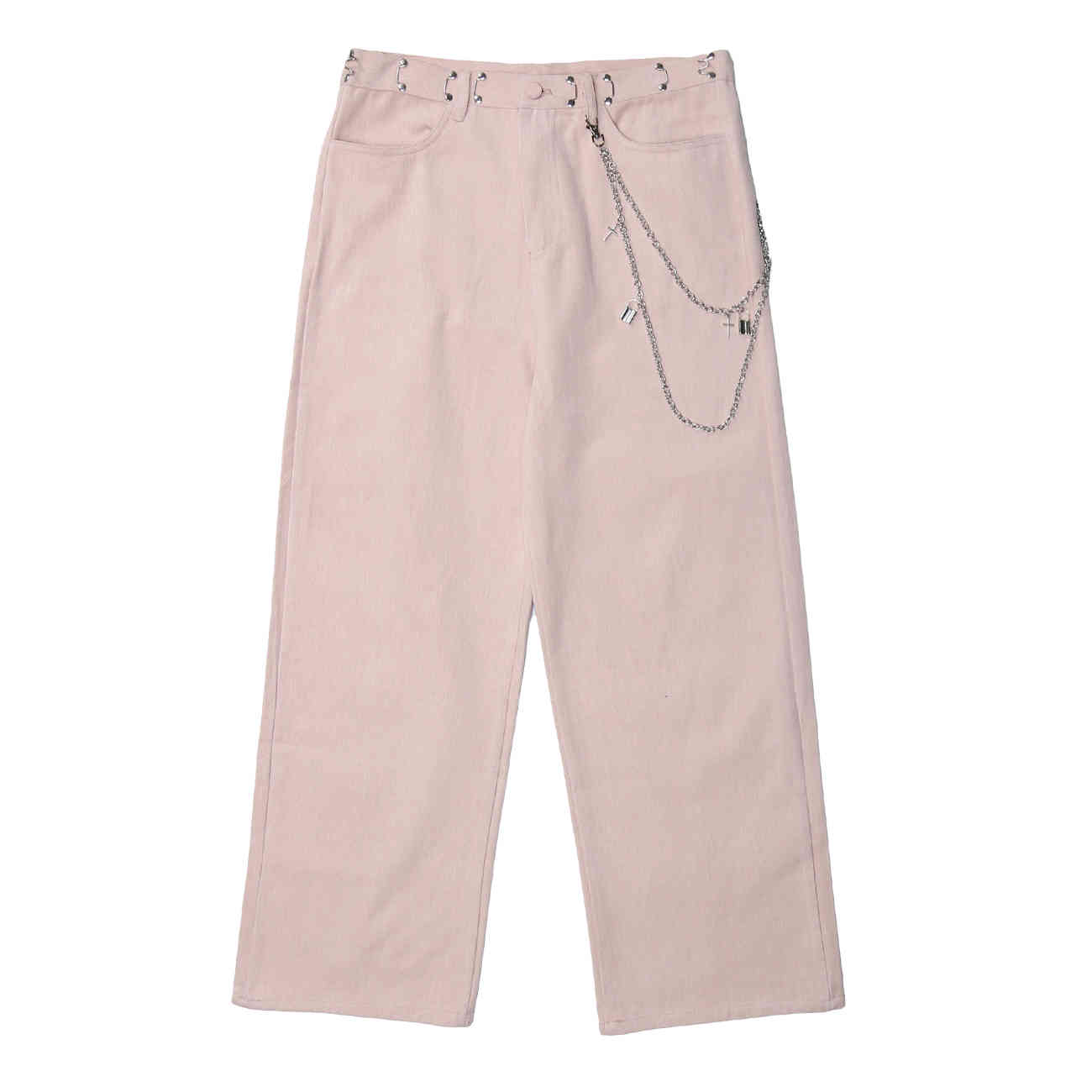 

2020 Chain Solid Pants Man Hip Hop Streetwear Men Trousers Cotton Oversize Loose Jogger Pants Casual Black