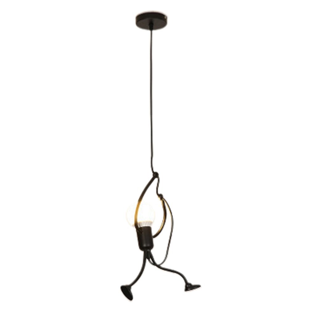 Iron Little Man chandelier Cartoon Pop chandelier Swing villain chandelier Led ceiling lamp Home decoration-image-692393371