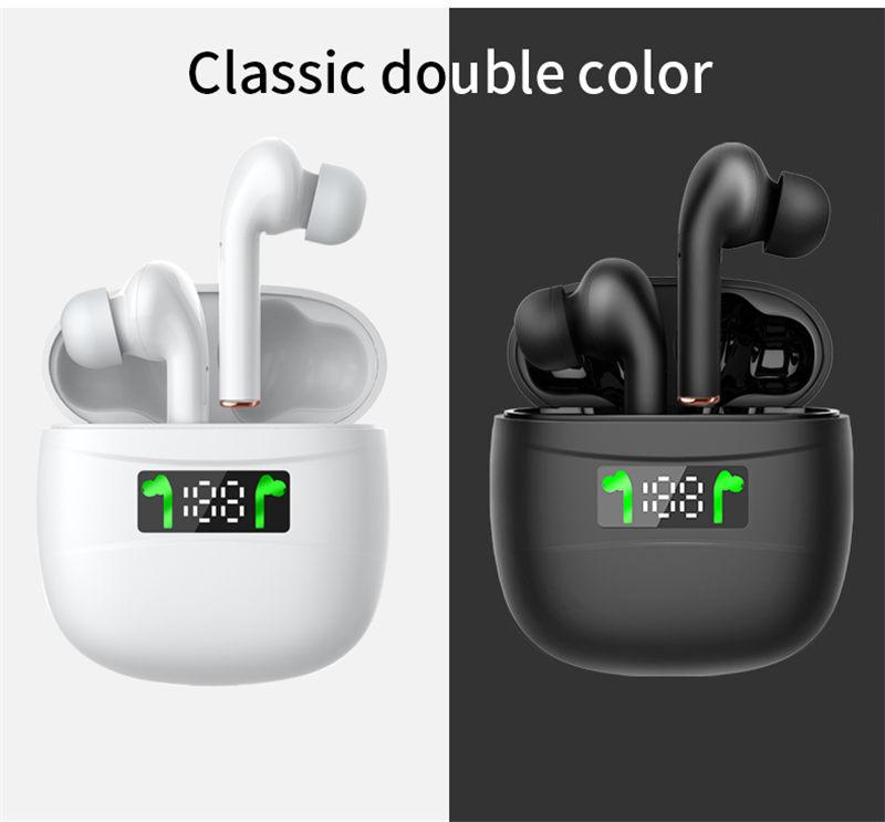 

J3 Pro Tws Wireless Bluetooth Headset Sport Earphone Touch Control LED Display Power For All Phone, Mixed color