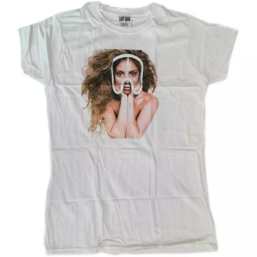 

Ladies lady gaga artpop joanne fame monster official women women t-shirt, White;black