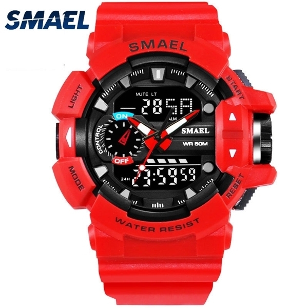 

Smael 1436 S Shock Sport Watch for Men 50M Waterproof Digital Military Army Clock Male Wwatch Fashion Relogio Masculino luxo X0524, Full blue