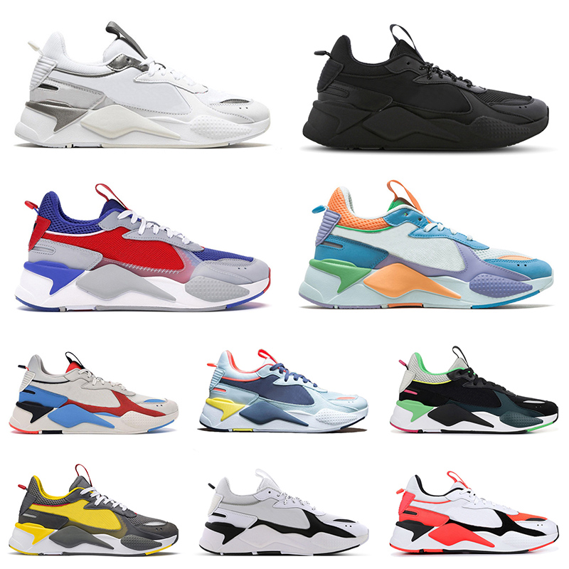 

2021 Arrival RS X Running Sports Shoes Men Women Triple Black Grey White Toys Optimus Prime Reinvention Transformers Outdoor Trainers Sneakers 36-45