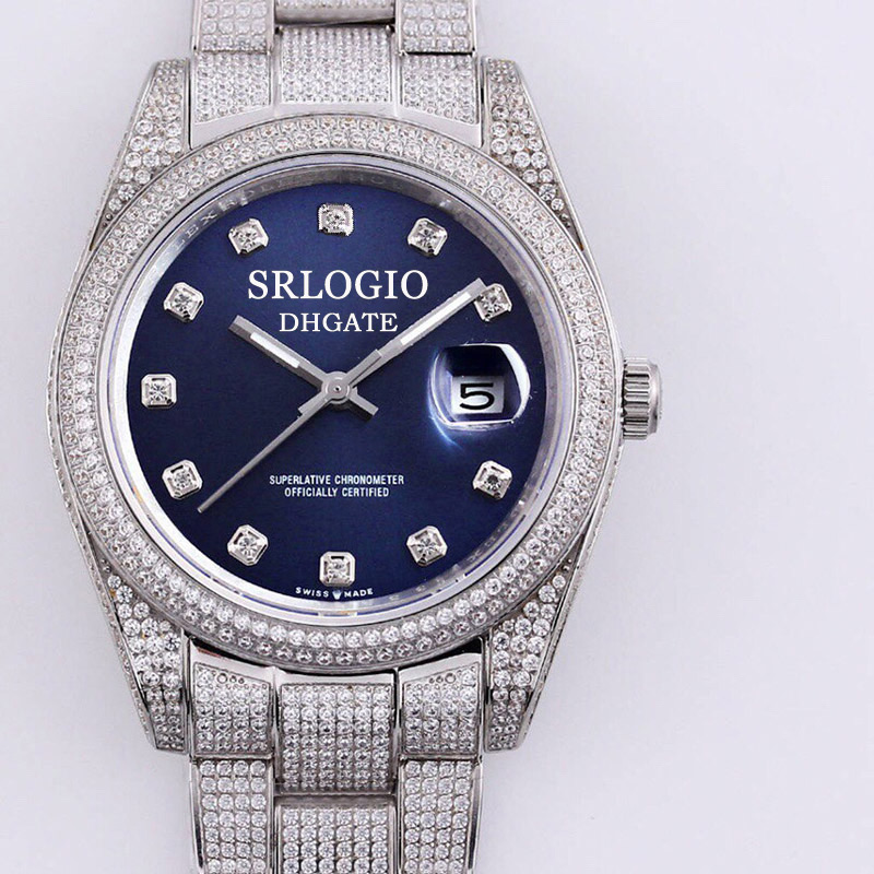 

Mens Watch Mechanical Automatic Watches Sapphire 40.6mm Strap Diamond-studded Steel Ladies Fashion Wristwatches Bracelet Montre de Luxe High Quality, Customize