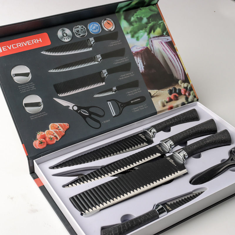 

Kitchen Knives Black five-piece suit.