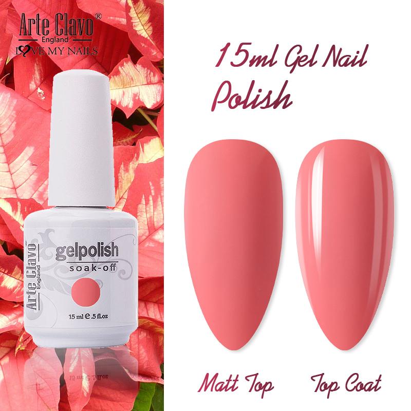 Nail Gel Arte Clavo 15ml Polish Manicure For Nails Semi Permanent Vernis Top Coat UV Gels Varnish Soak Off Art-image-730007464