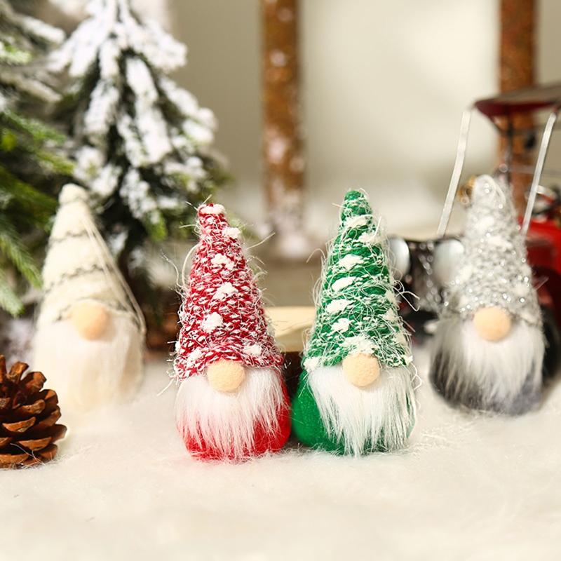 

Christmas Decorations 4pc Ball Hat Faceless Baby Pendant Creative Old Man Dwarf Rudolph Doll Tree Ornaments Gnome Navidad
