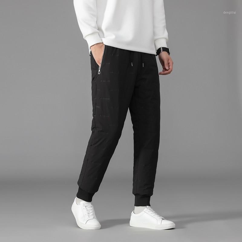 

Men's Pants Fashion Winter Warm Thicken Outdoor Sports Camping Straight Cotton Male Hiking Trousers Men Pantalones, Black